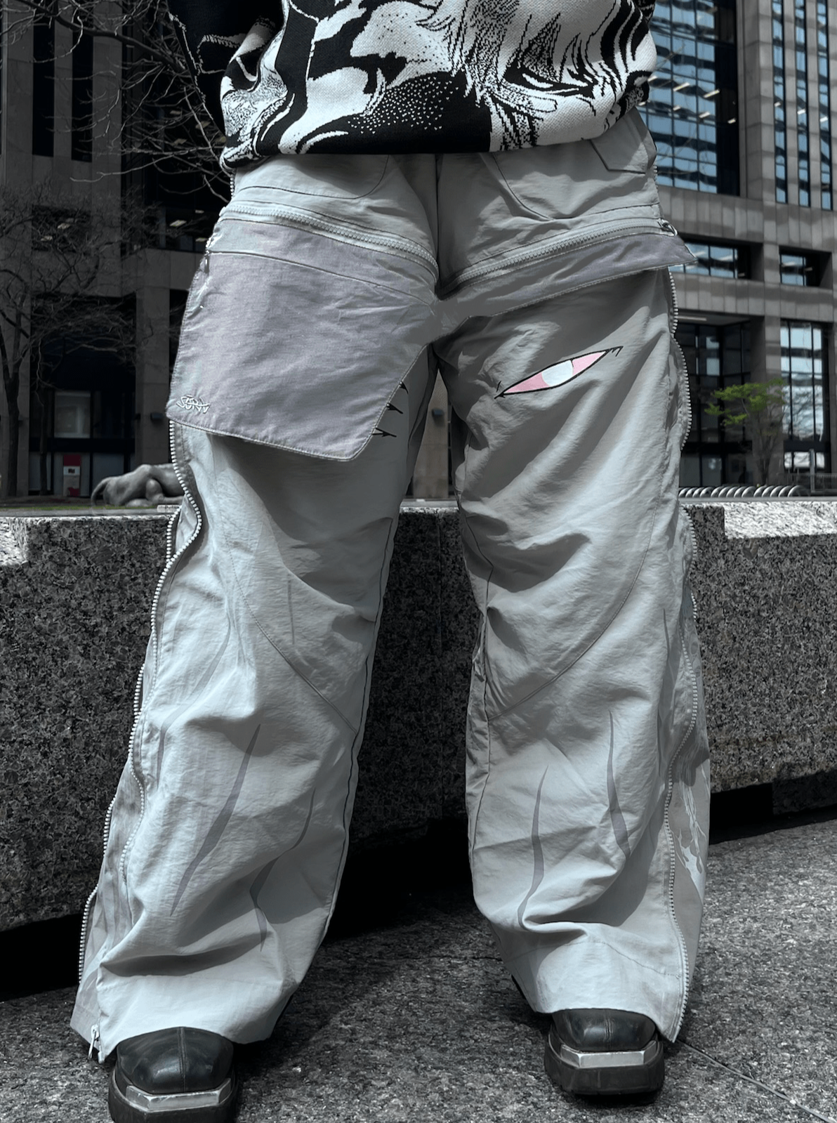 "Puppet Master" Parachute Pants-IYAMIUIO