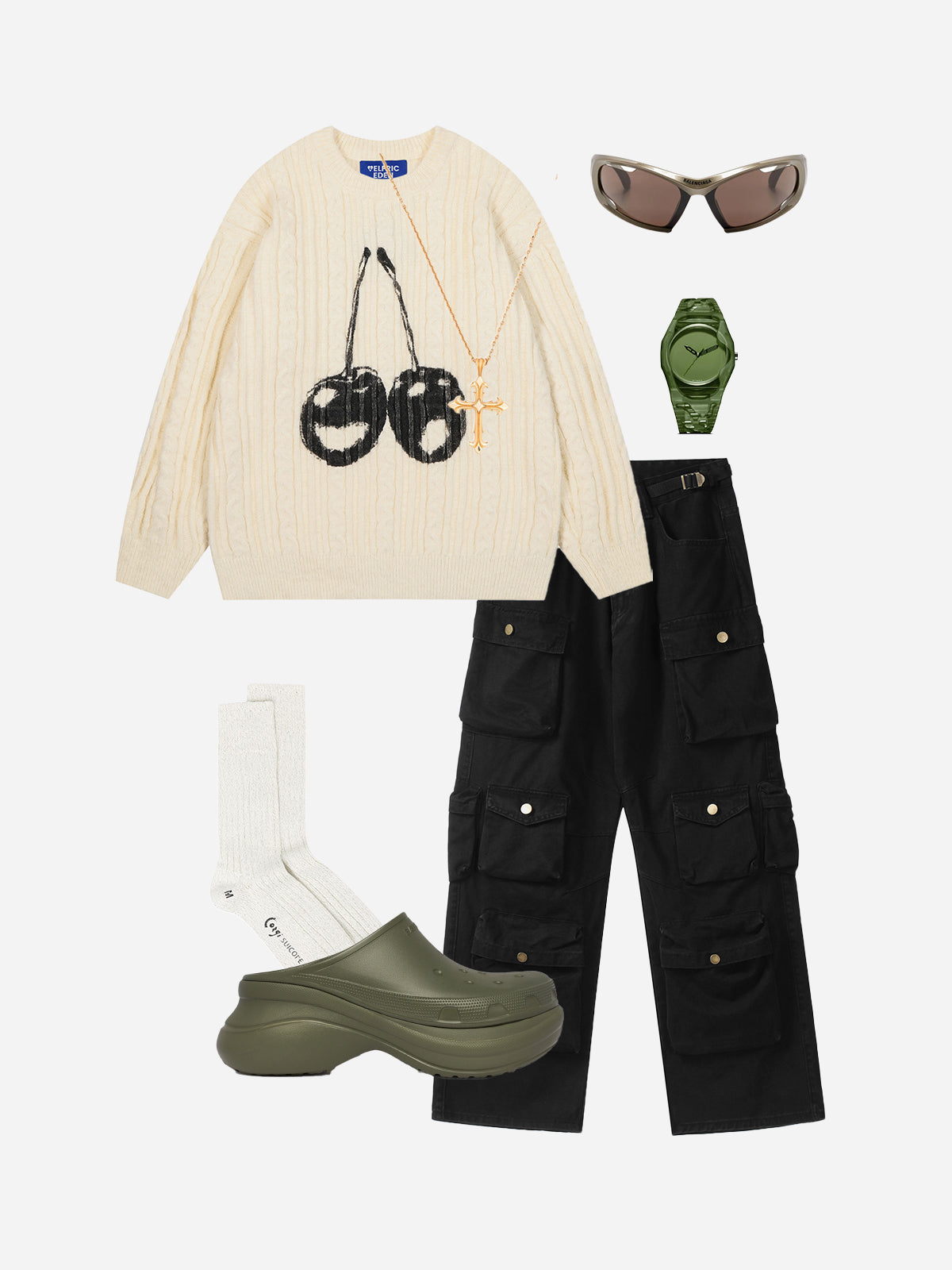 Aelfric Eden Cherry Graphic Sweater-IYAMIUIO