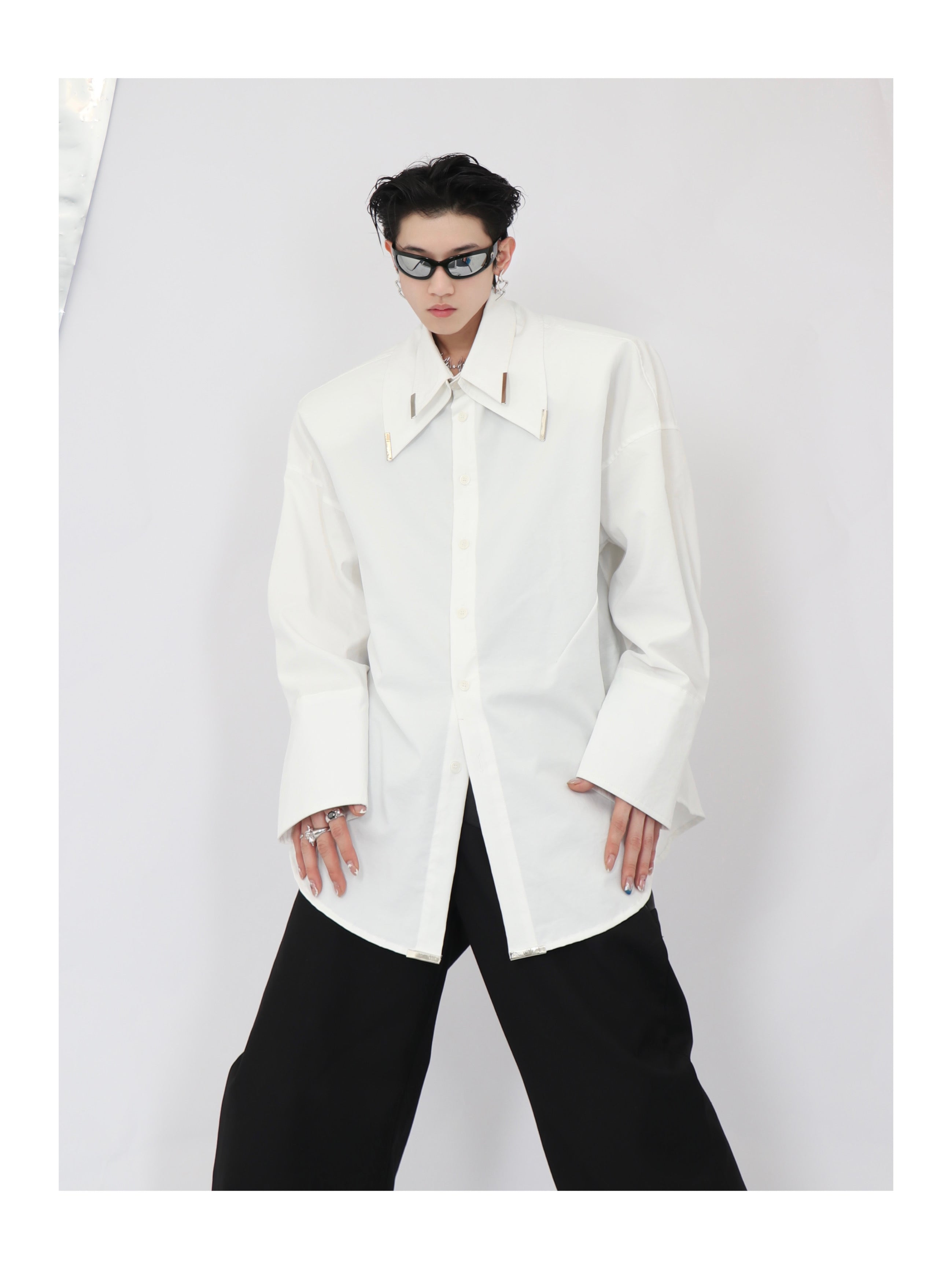 Double White Shirt-IYAMIUIO