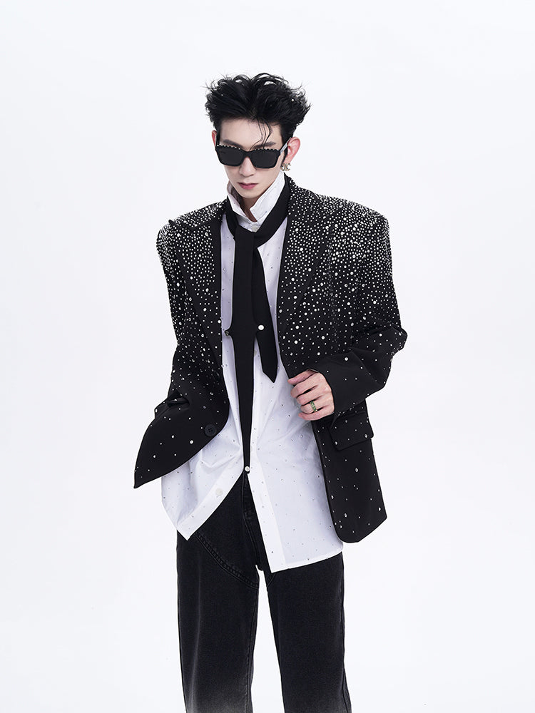 【24s Oct.】Rhinestone Design Suit Jacket-IYAMIUIO