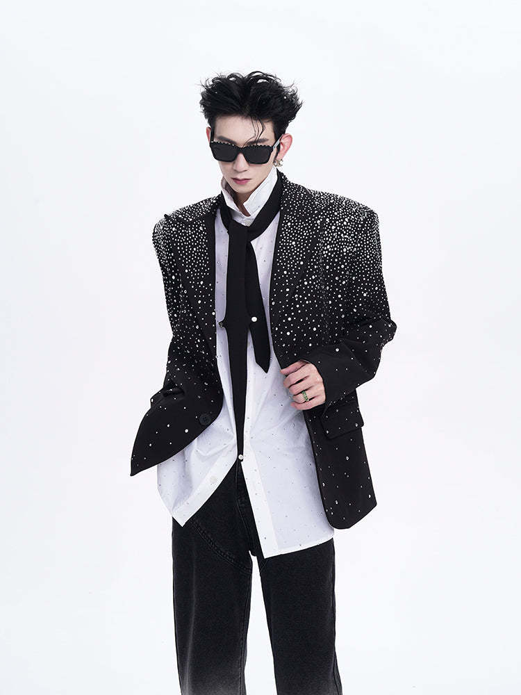 【24s Oct.】Rhinestone Design Suit Jacket-IYAMIUIO