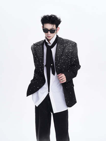 【24s Oct.】Rhinestone Design Suit Jacket-IYAMIUIO