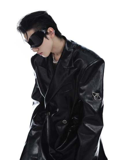 【23s Mar.】Shoulder Pad PU Leather Suit-IYAMIUIO