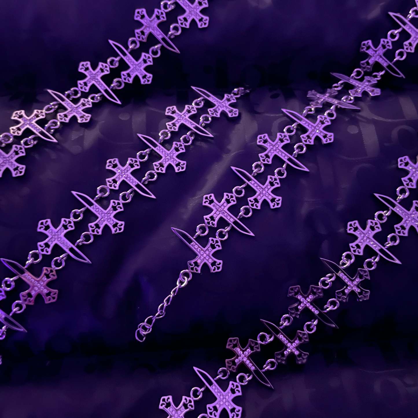 Diamond cross bracelet-IYAMIUIO