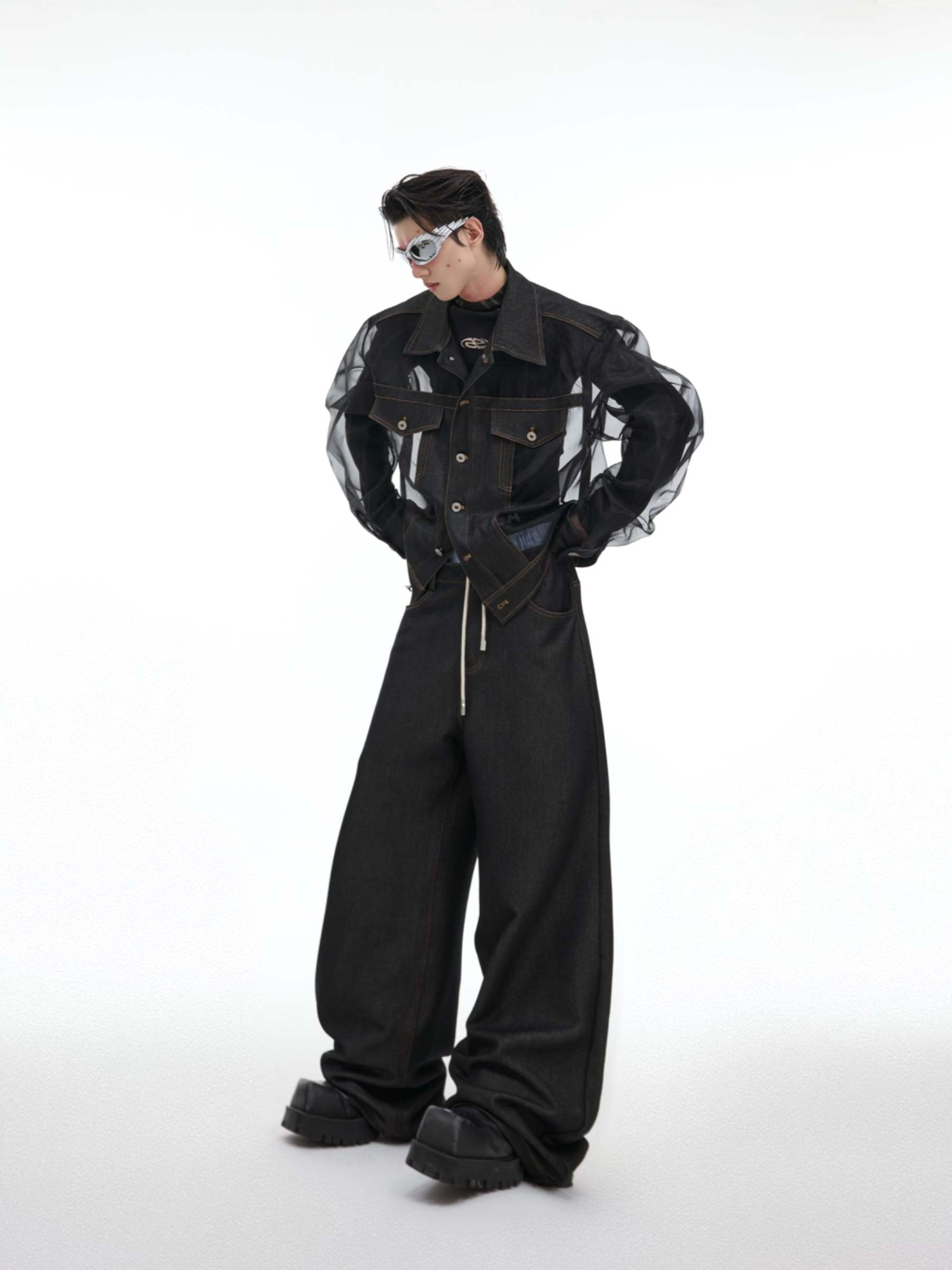 【24s Oct.】Mesh Hollow See-Through Jacket-IYAMIUIO