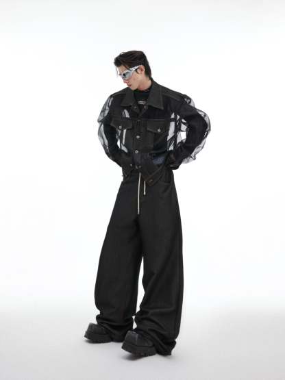 【24s Oct.】Mesh Hollow See-Through Jacket-IYAMIUIO