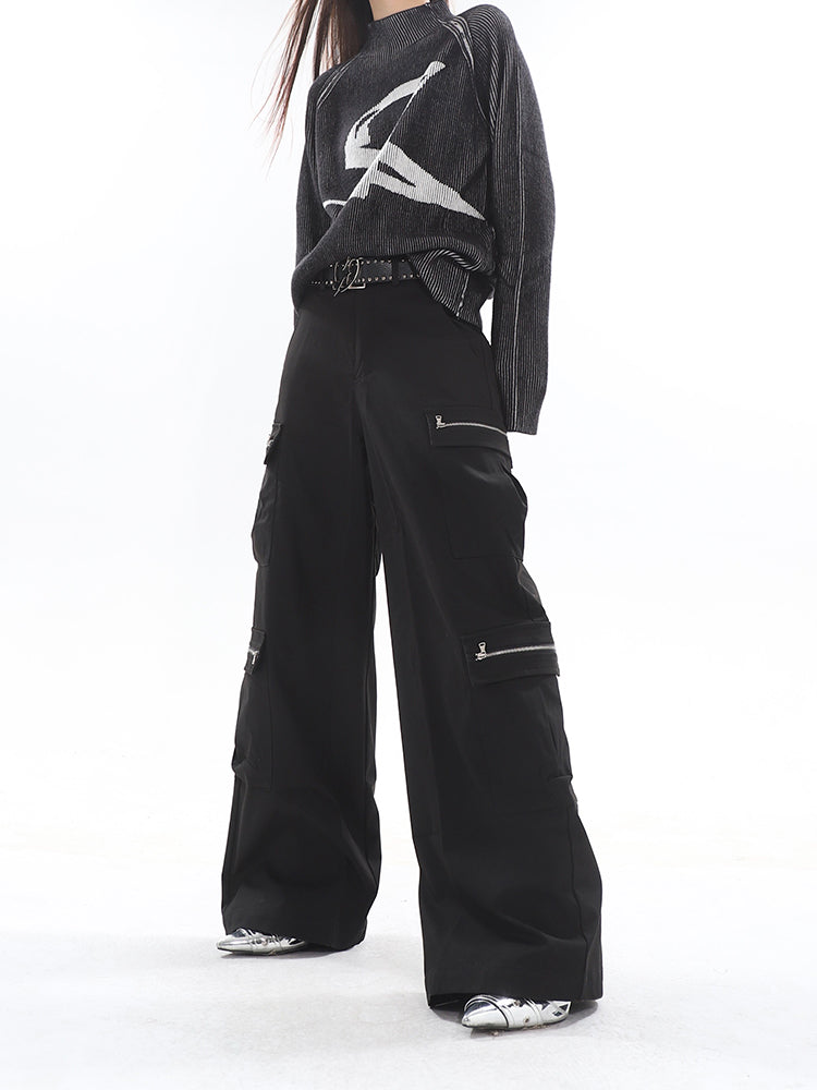 【23s September.】Casual Straight Cargo Pants-IYAMIUIO