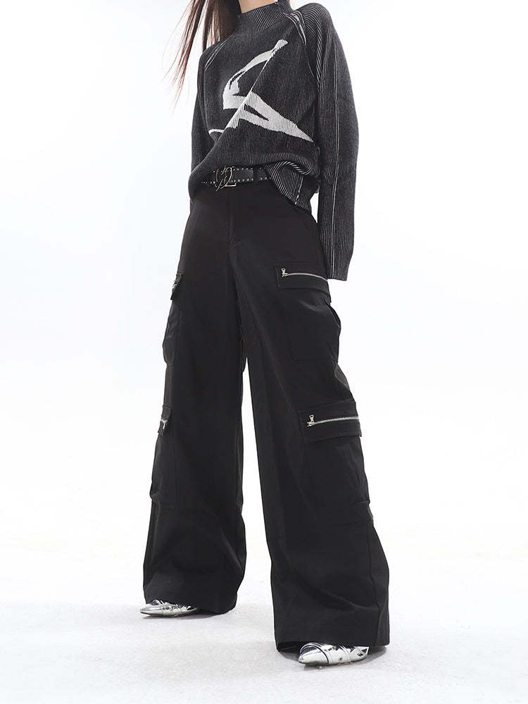【23s September.】Casual Straight Cargo Pants-IYAMIUIO