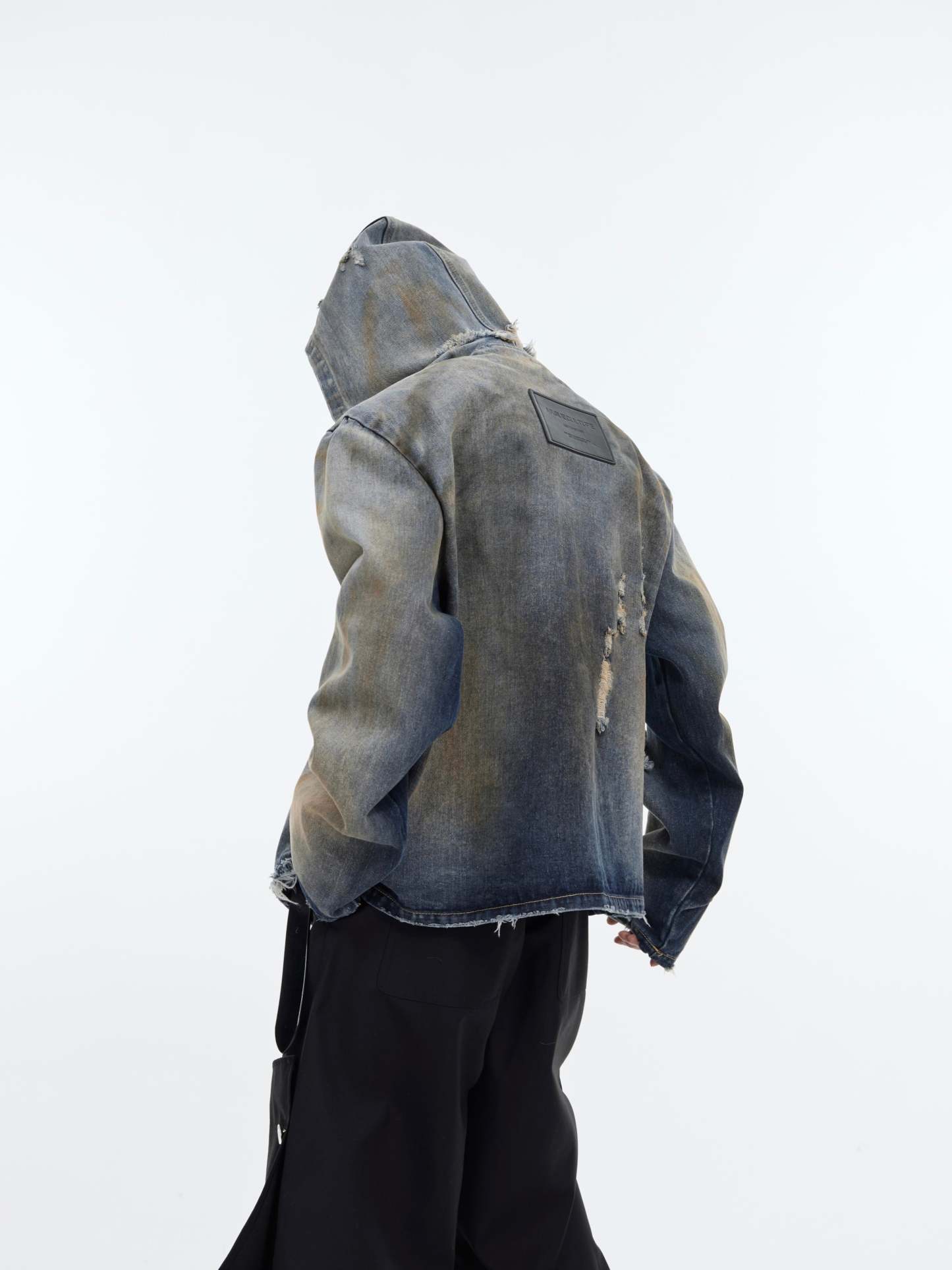 【24s January.】Retro Distressed Hooded Denim Jacket-IYAMIUIO