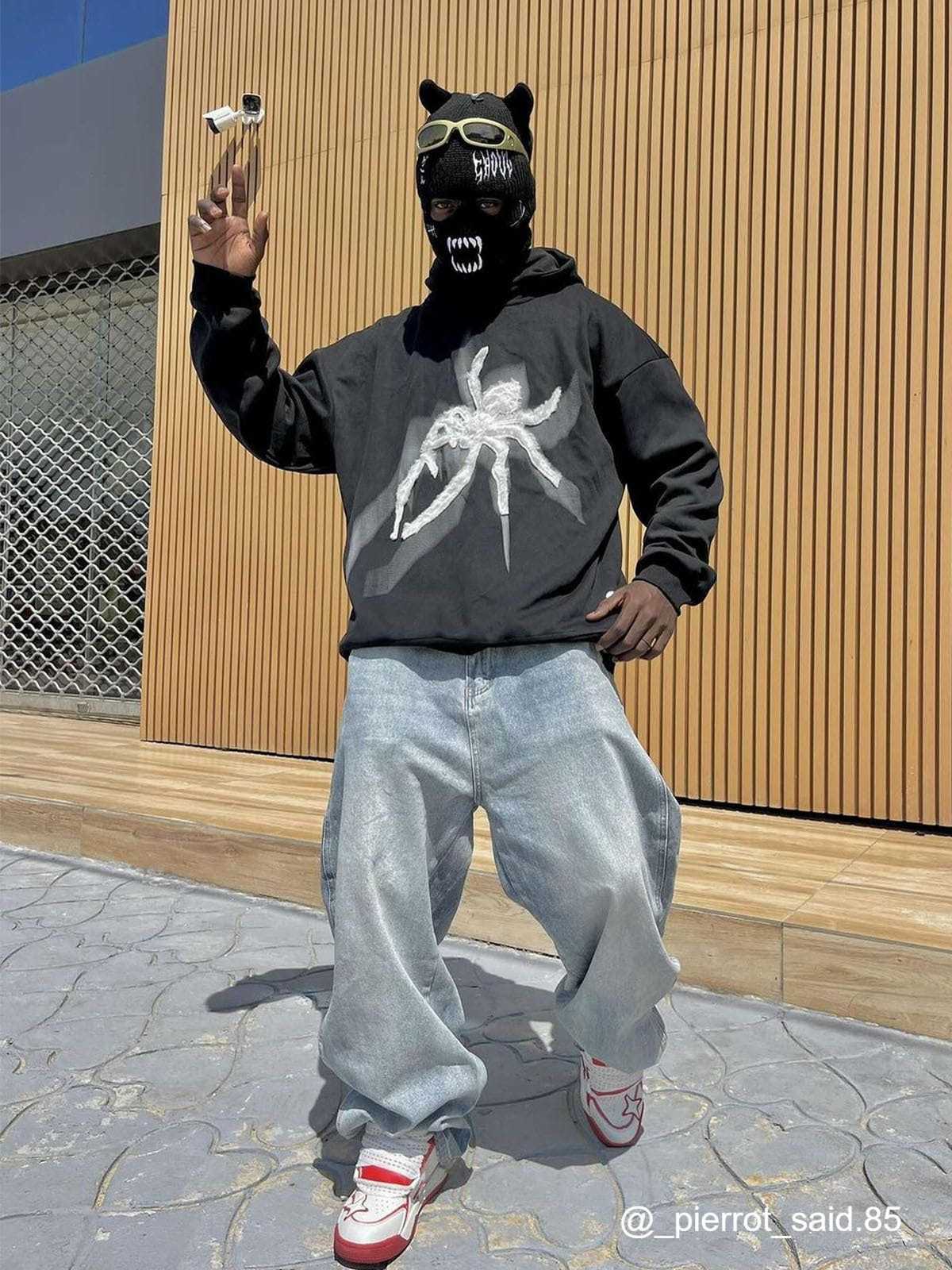 Aelfric Eden Spider Towel Embroidery Hoodie-IYAMIUIO