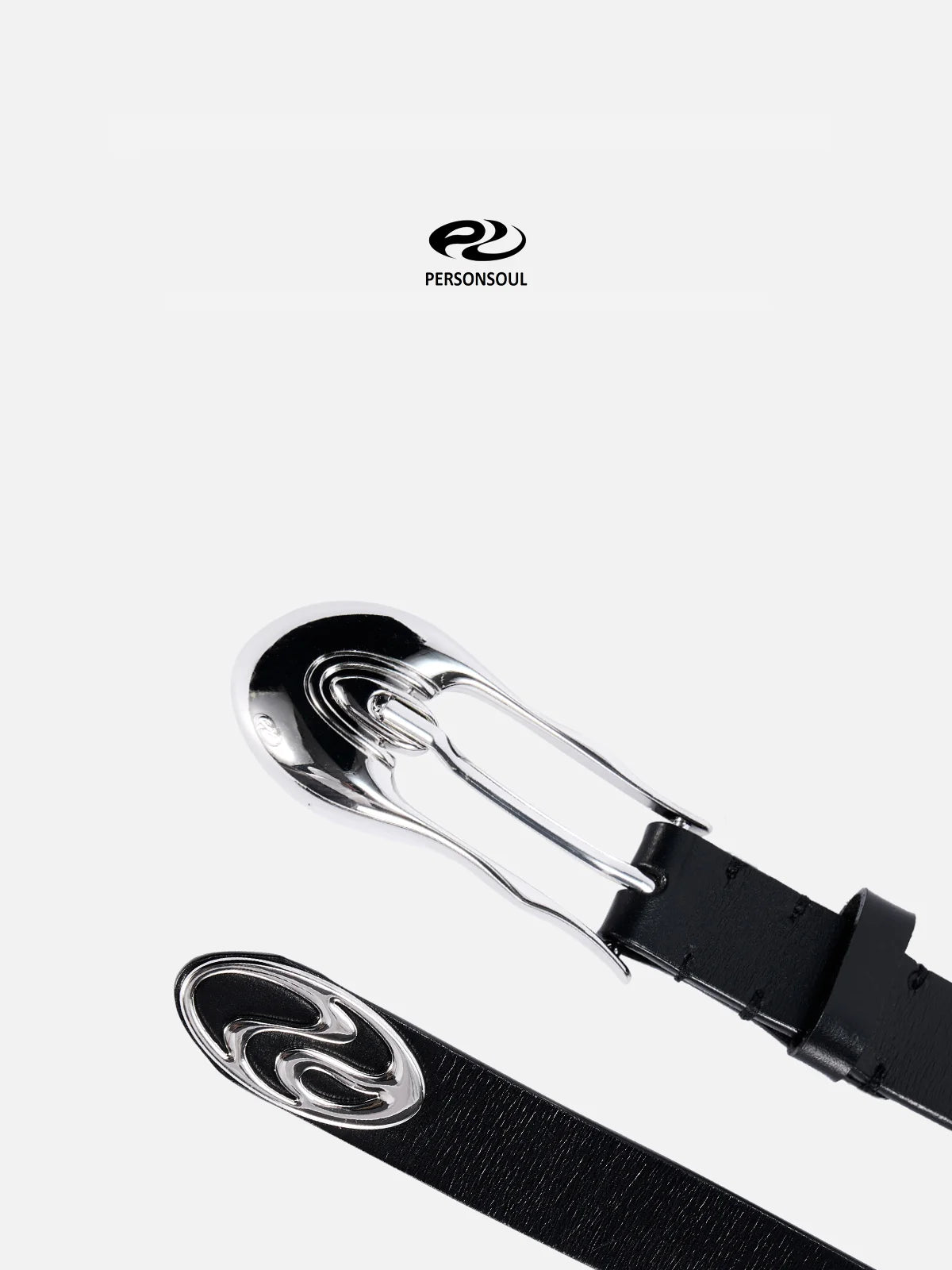 Personsoul Shaped Pin Buckle Leather Belt-IYAMIUIO