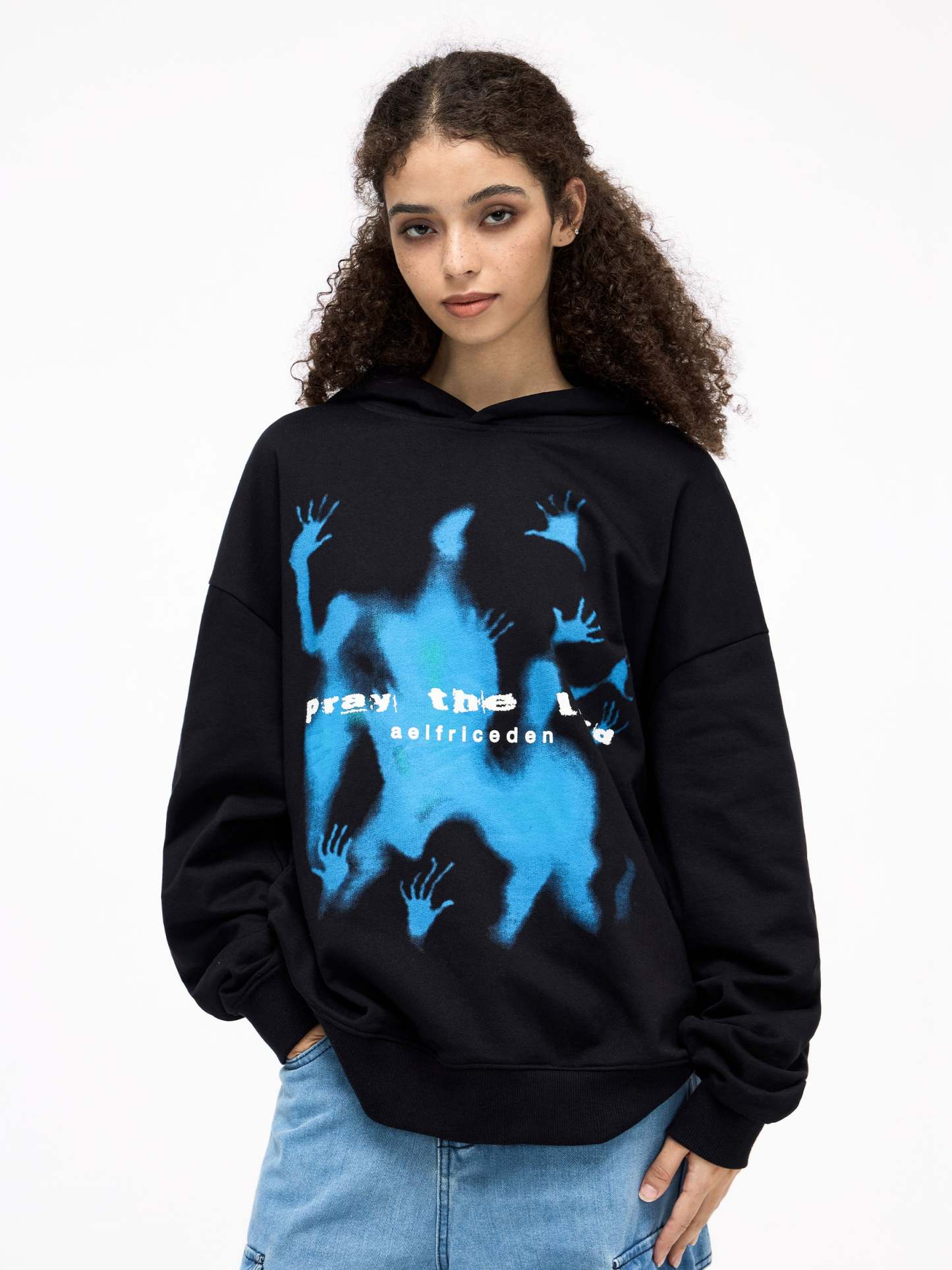 Aelfric Eden Abstraction Shadow Print Hoodie-IYAMIUIO
