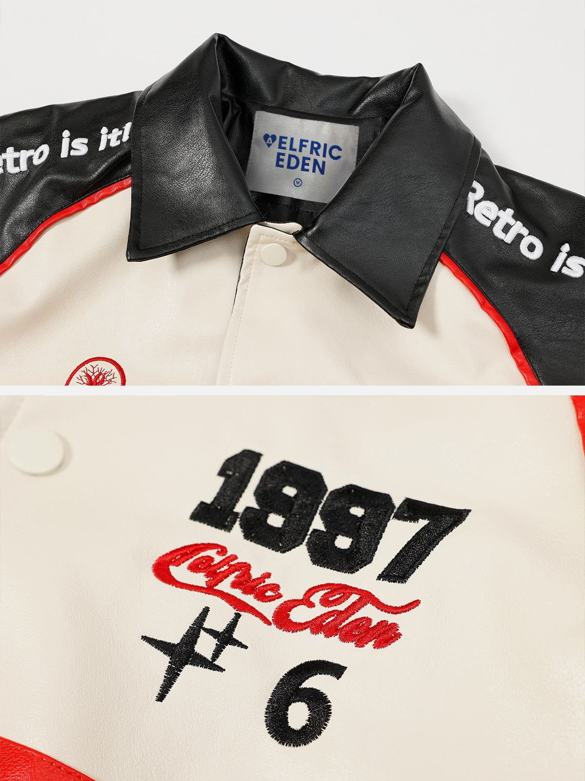 Aelfric Eden Stitching Color Motorcycle Jacket-IYAMIUIO