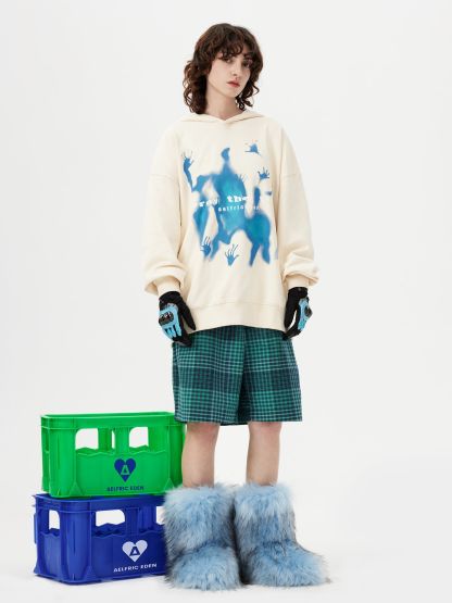 Aelfric Eden Abstraction Shadow Print Hoodie-IYAMIUIO