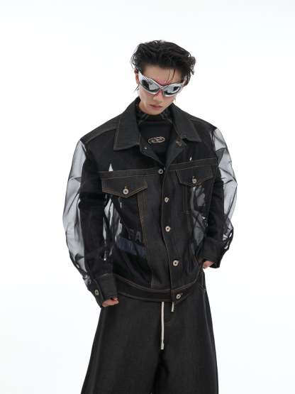 【24s Oct.】Mesh Hollow See-Through Jacket-IYAMIUIO