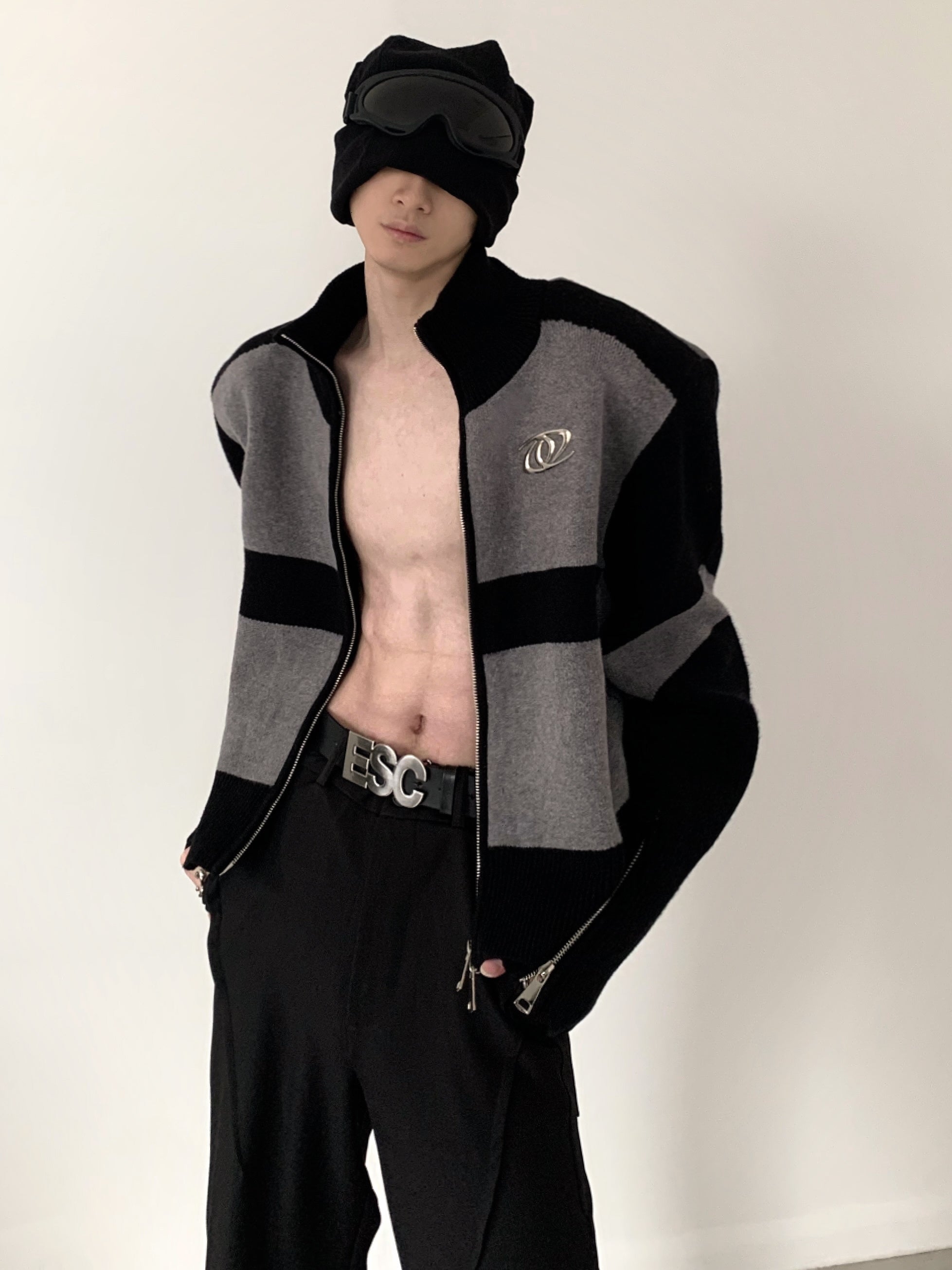 【23s November.】Metal Zipper Sweater Jacket-IYAMIUIO