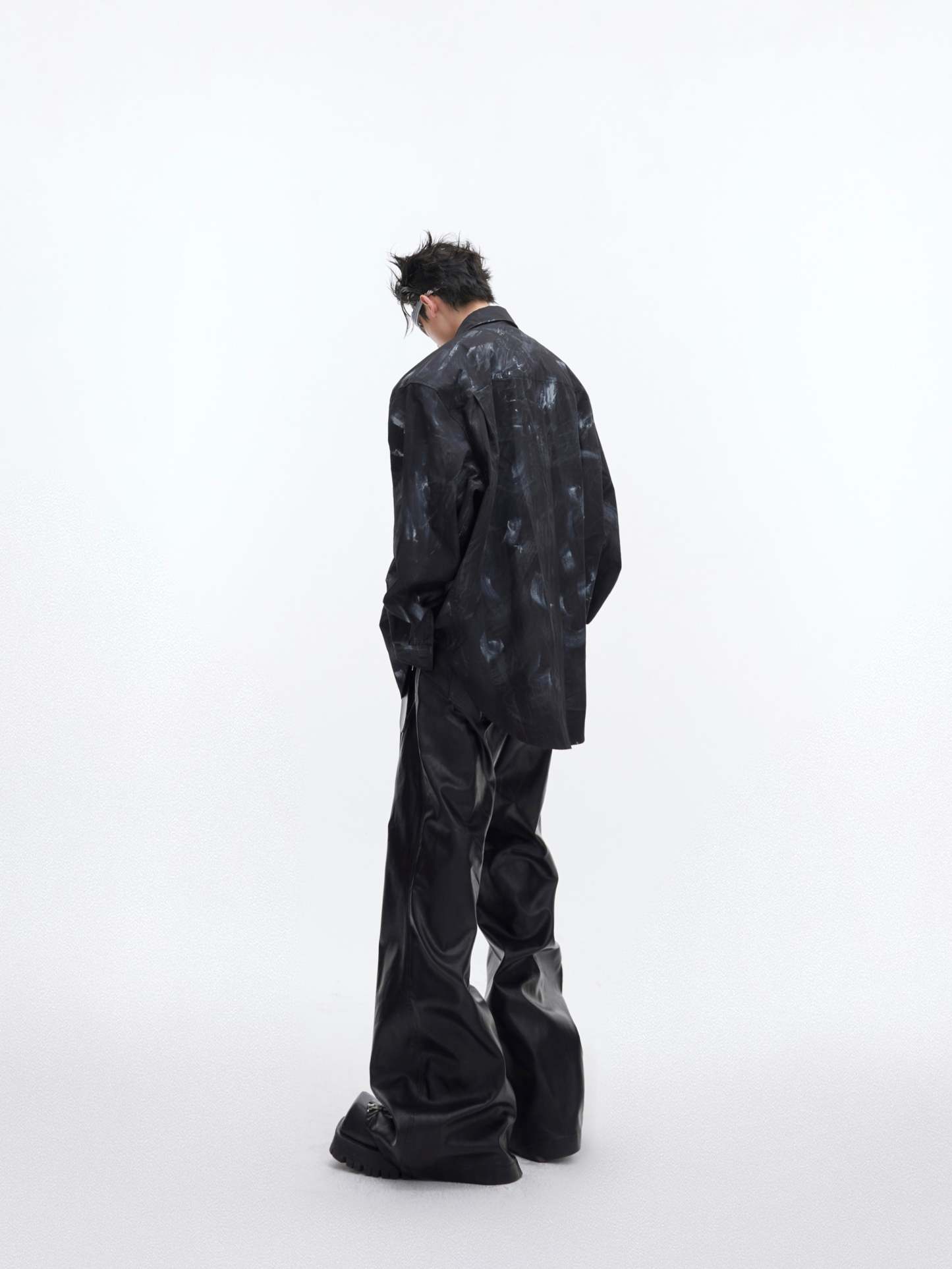 【24s January.】Heavy Brushed Hand Painted Design Shirt-IYAMIUIO