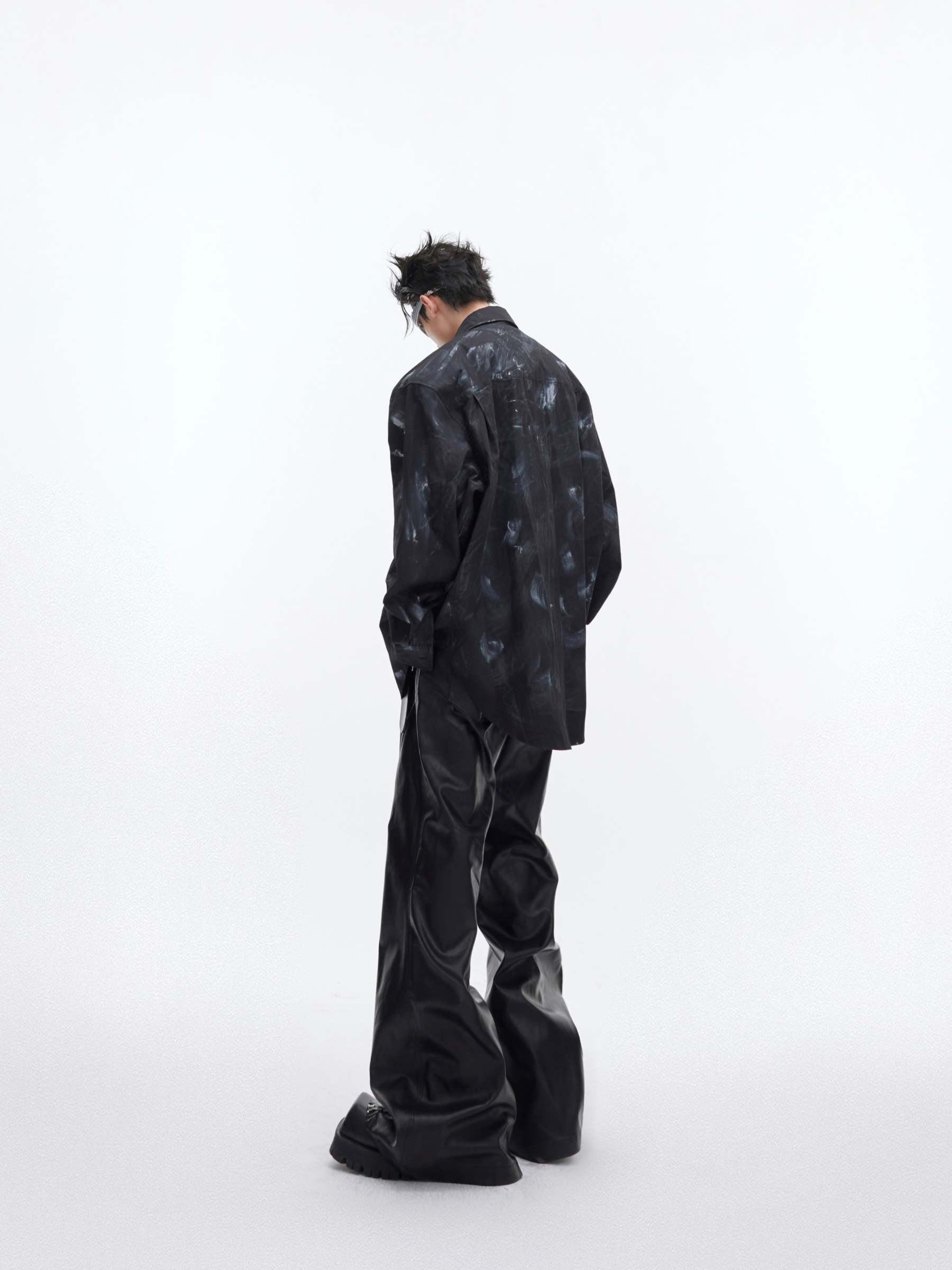 【24s January.】Heavy Brushed Hand Painted Design Shirt-IYAMIUIO