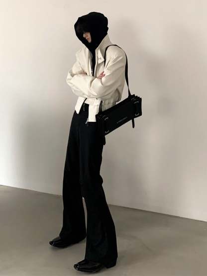 【24s March.】High Street Vibe Deconstructed Leather Jacket-IYAMIUIO