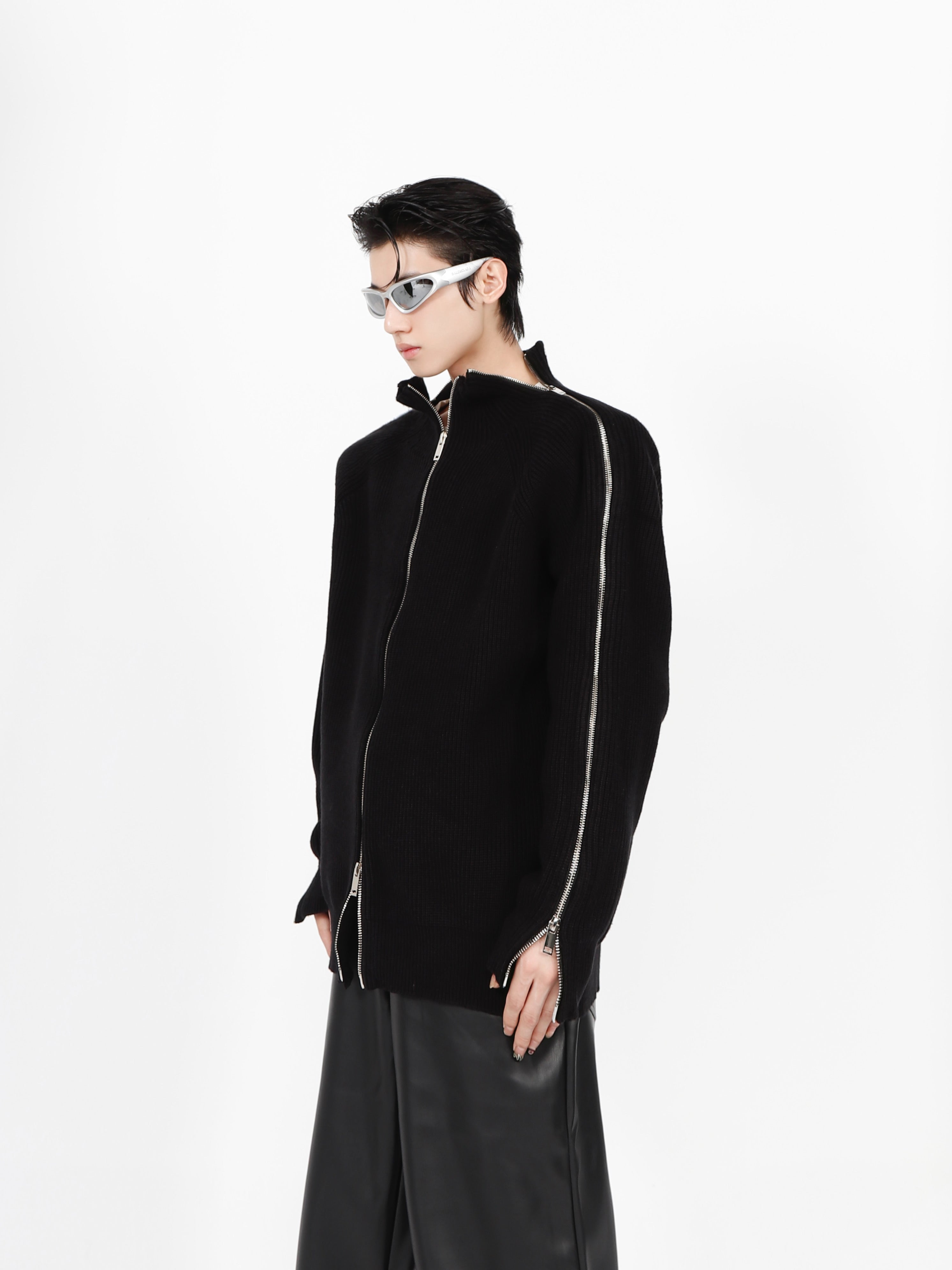 Stitching Sweater-IYAMIUIO