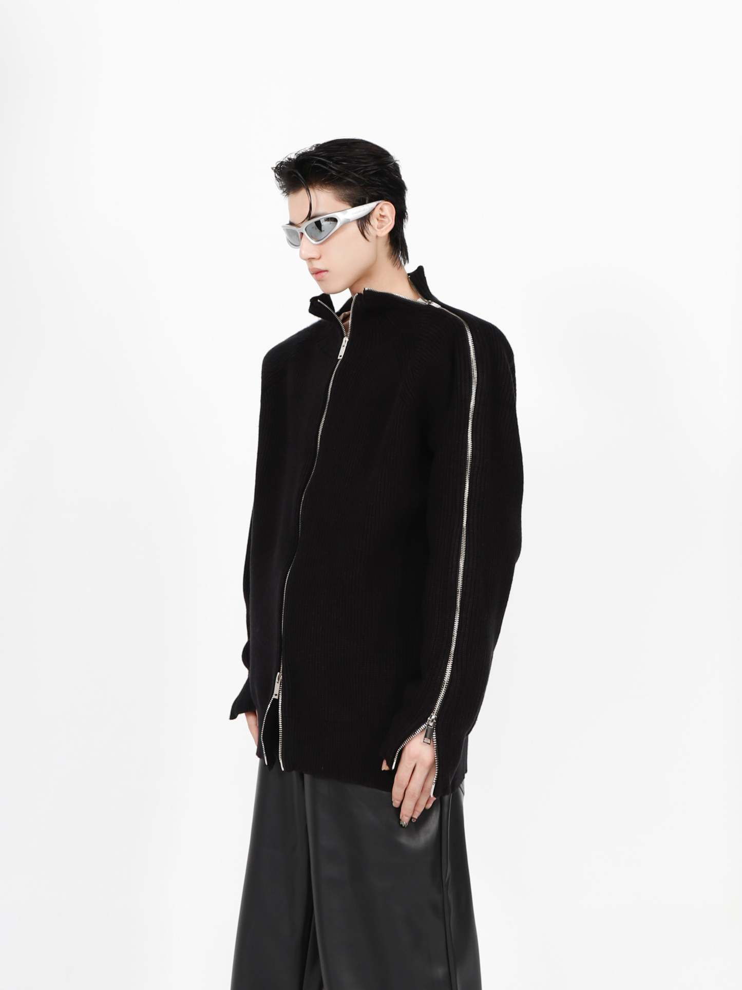 Stitching Sweater-IYAMIUIO