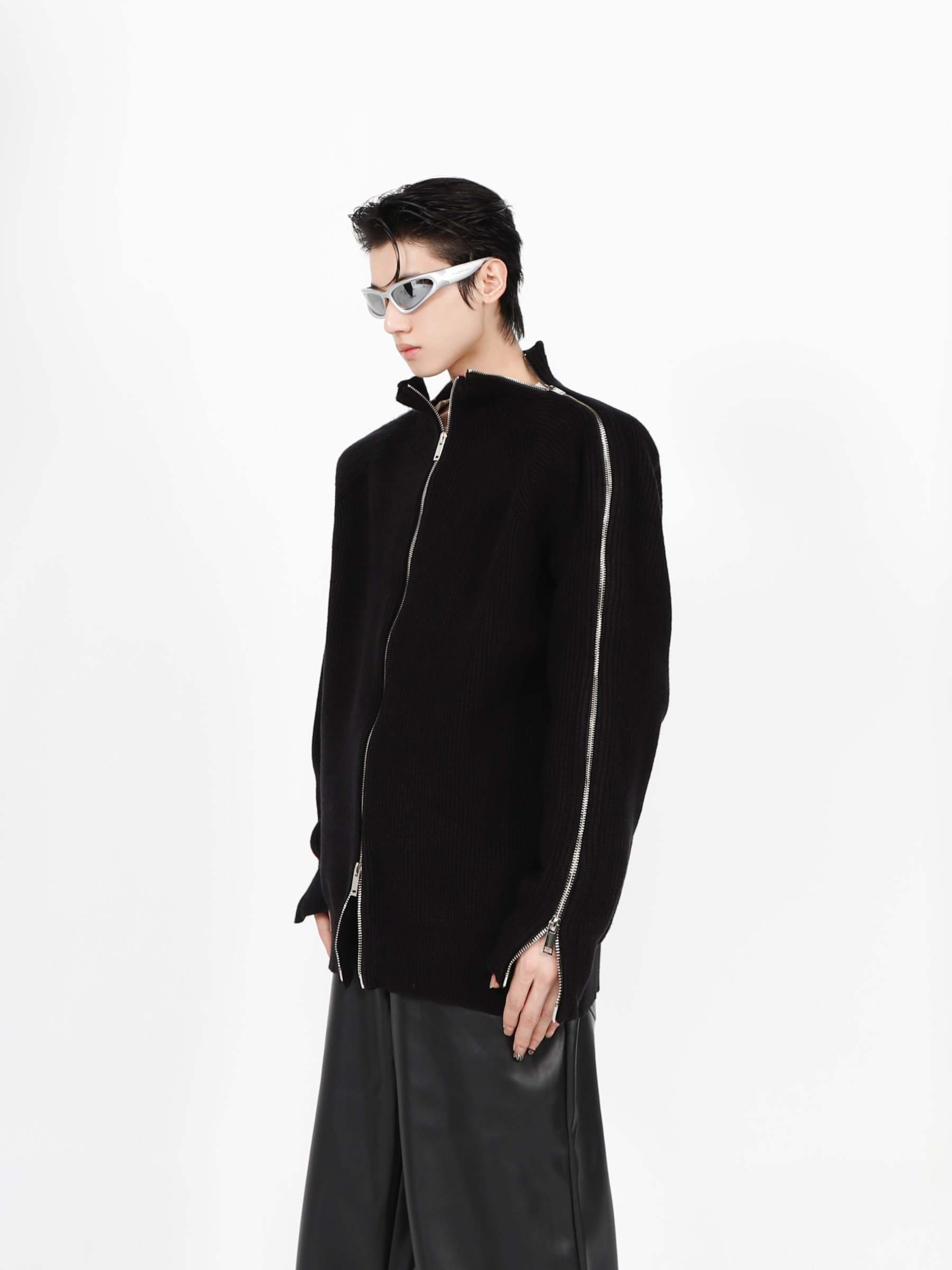 Stitching Sweater-IYAMIUIO