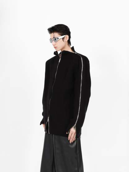 Stitching Sweater-IYAMIUIO