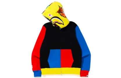 A Bathing Ape x MEDICOM TOY Shark Camo Full Zip Hoodie 'Multicolor' 1G73-115-910