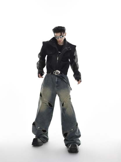 【23s May.】 Trendy Cutout Jeans-IYAMIUIO