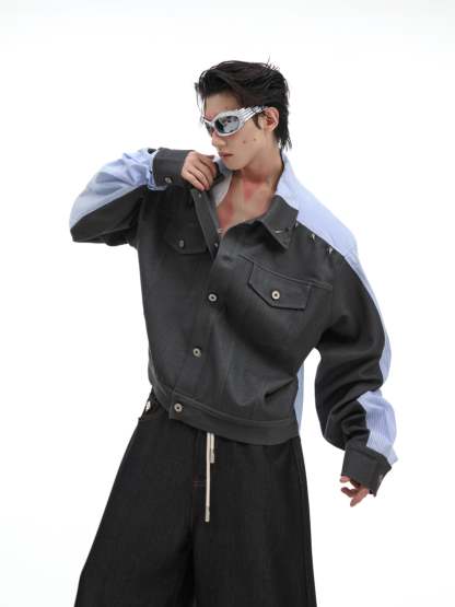 【24s Oct.】Studded Deconstructed Irregular Shirt-IYAMIUIO