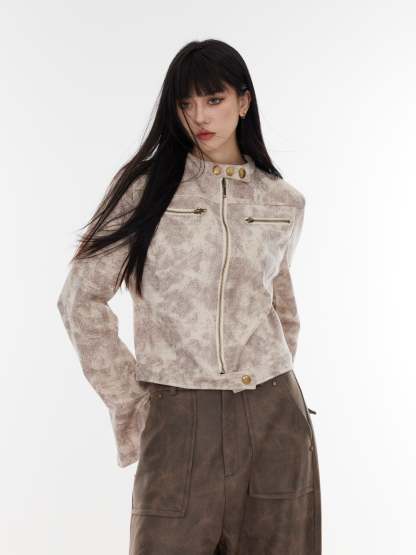 【23s August.】Biker Zipped Jacket-IYAMIUIO