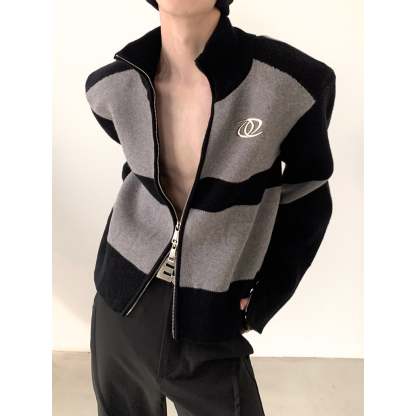 【23s November.】Metal Zipper Sweater Jacket-IYAMIUIO