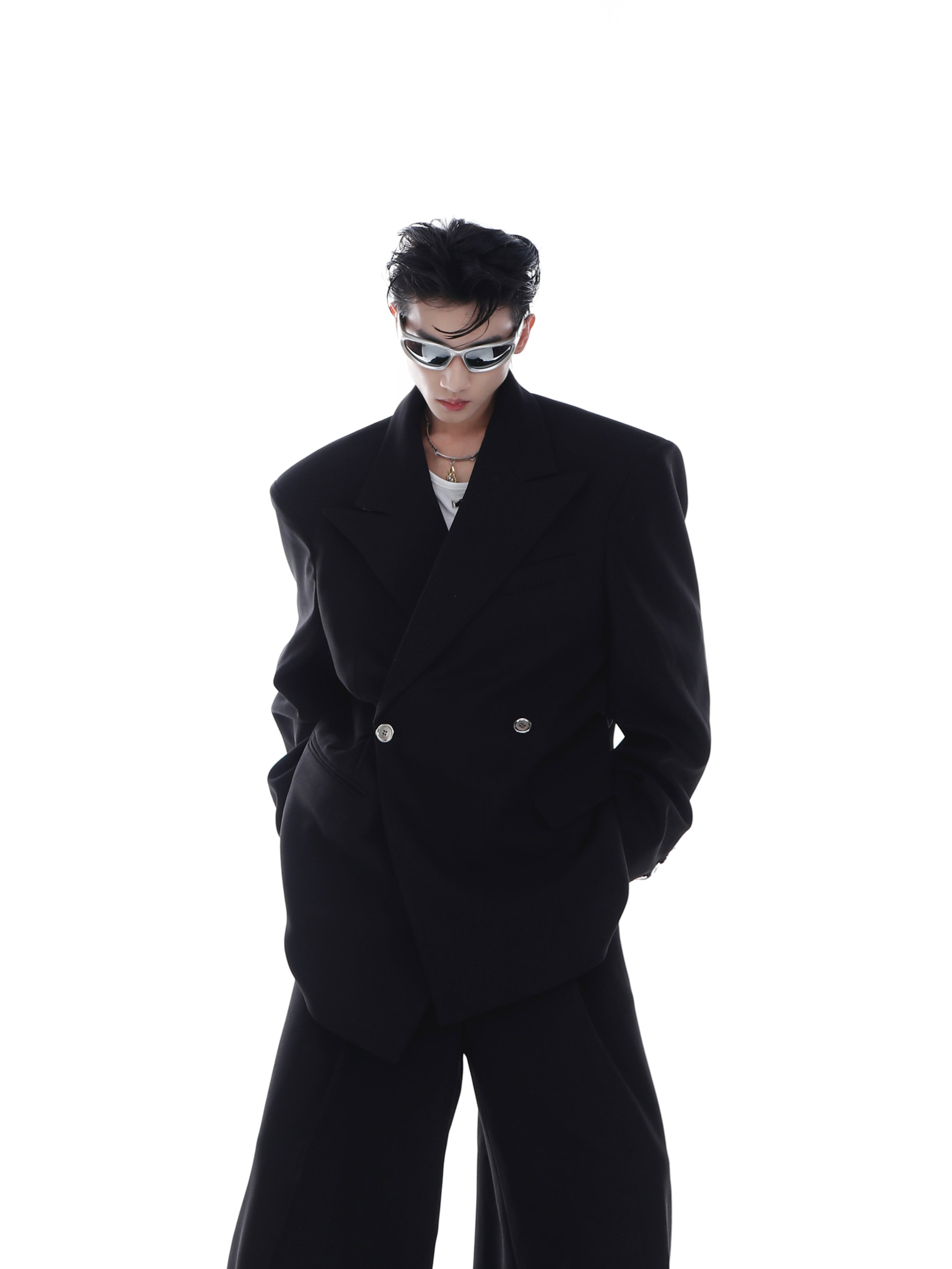 【23s Feb.】High Shoulder Twill Button Design Top Suit-IYAMIUIO