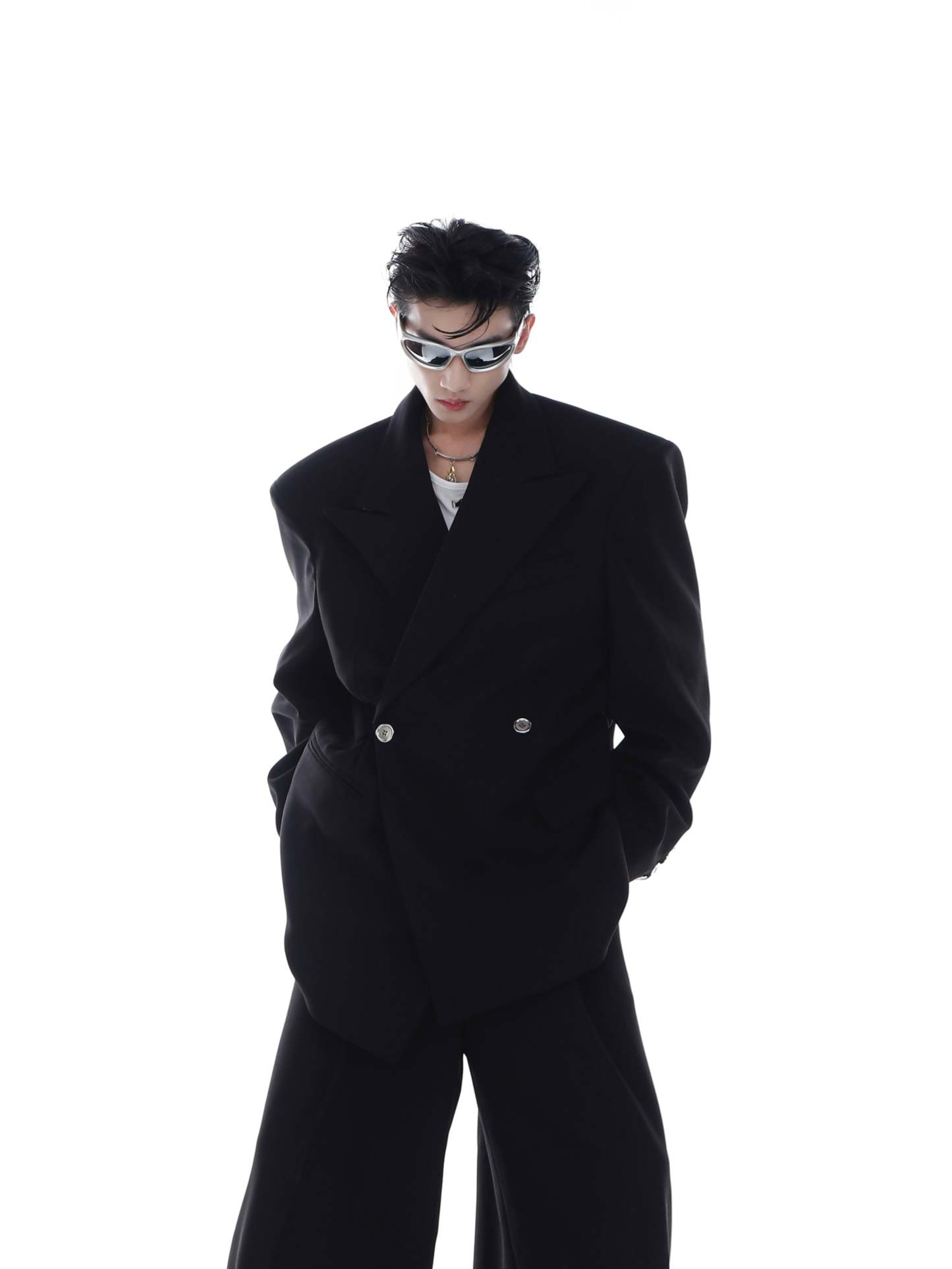 【23s Feb.】High Shoulder Twill Button Design Top Suit-IYAMIUIO