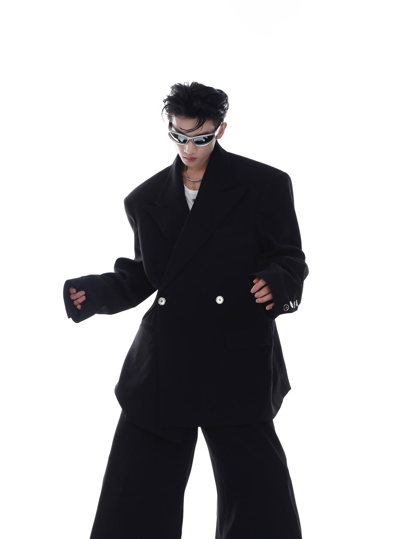 【23s Feb.】High Shoulder Twill Button Design Top Suit-IYAMIUIO