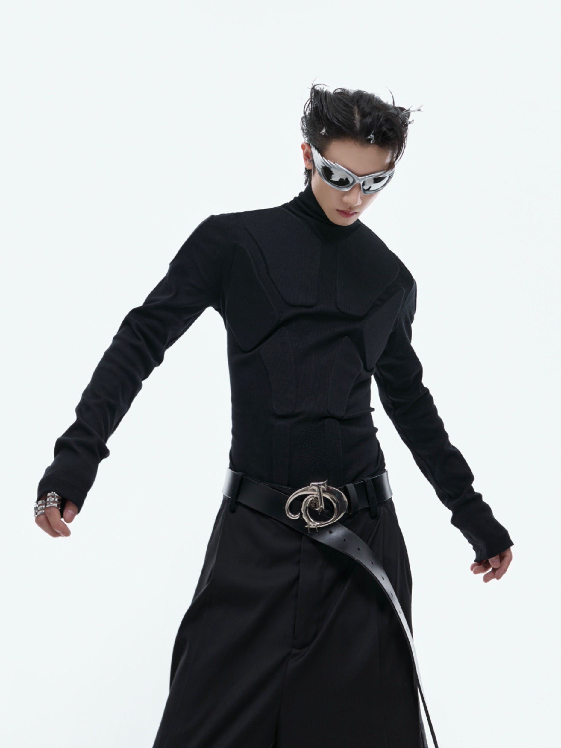 【24s Sep.】Armor Design High-neck Long-sleeved Bottoming Shirt-IYAMIUIO