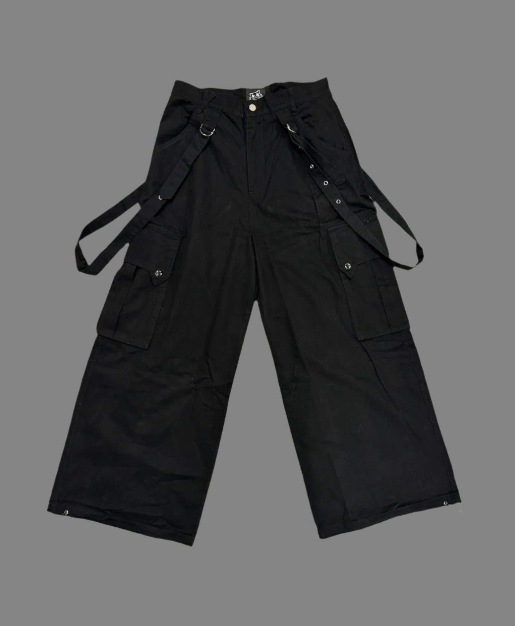 TAIGA STRAP PANTS (BLACK)-IYAMIUIO