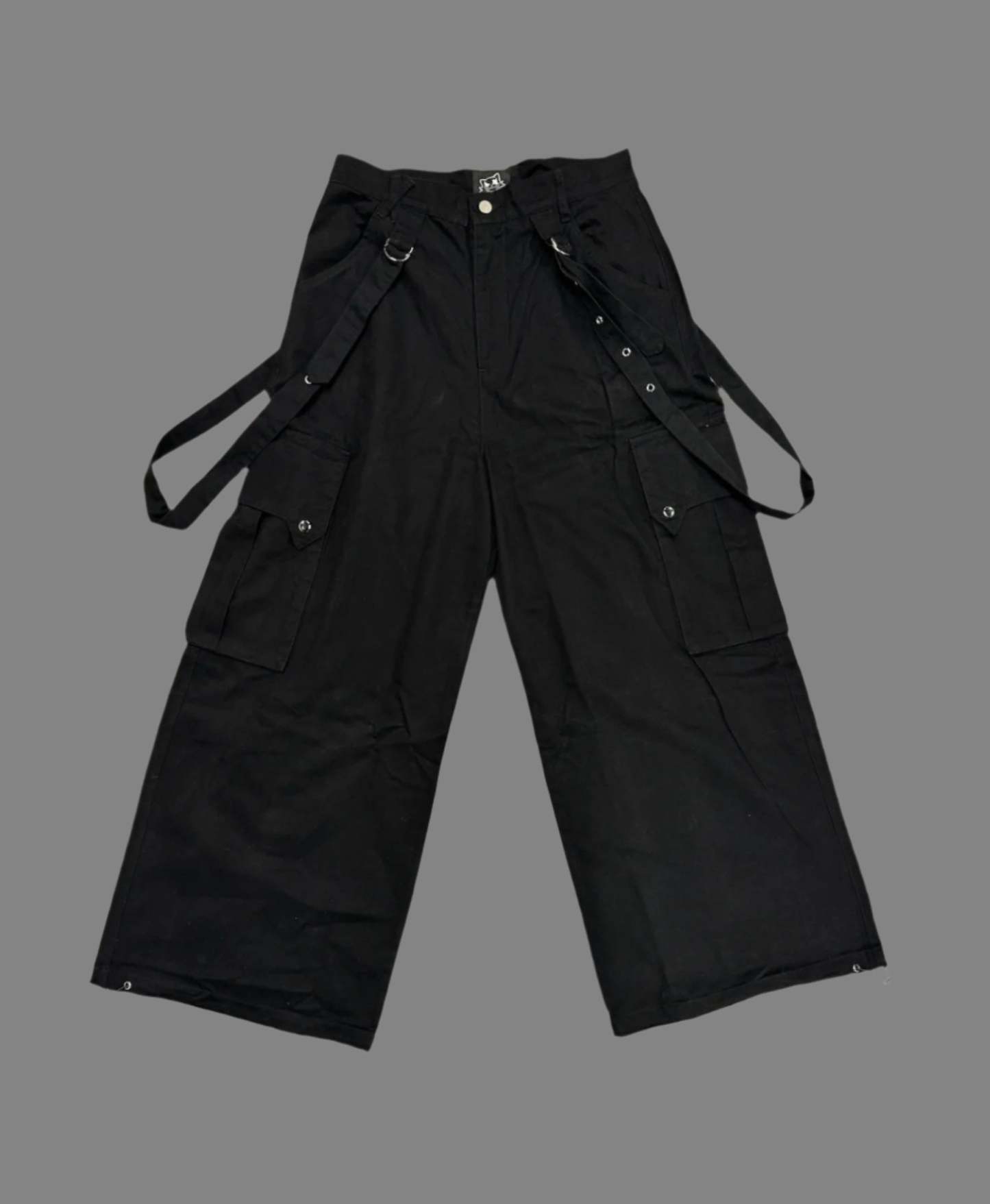 TAIGA STRAP PANTS (BLACK)-IYAMIUIO