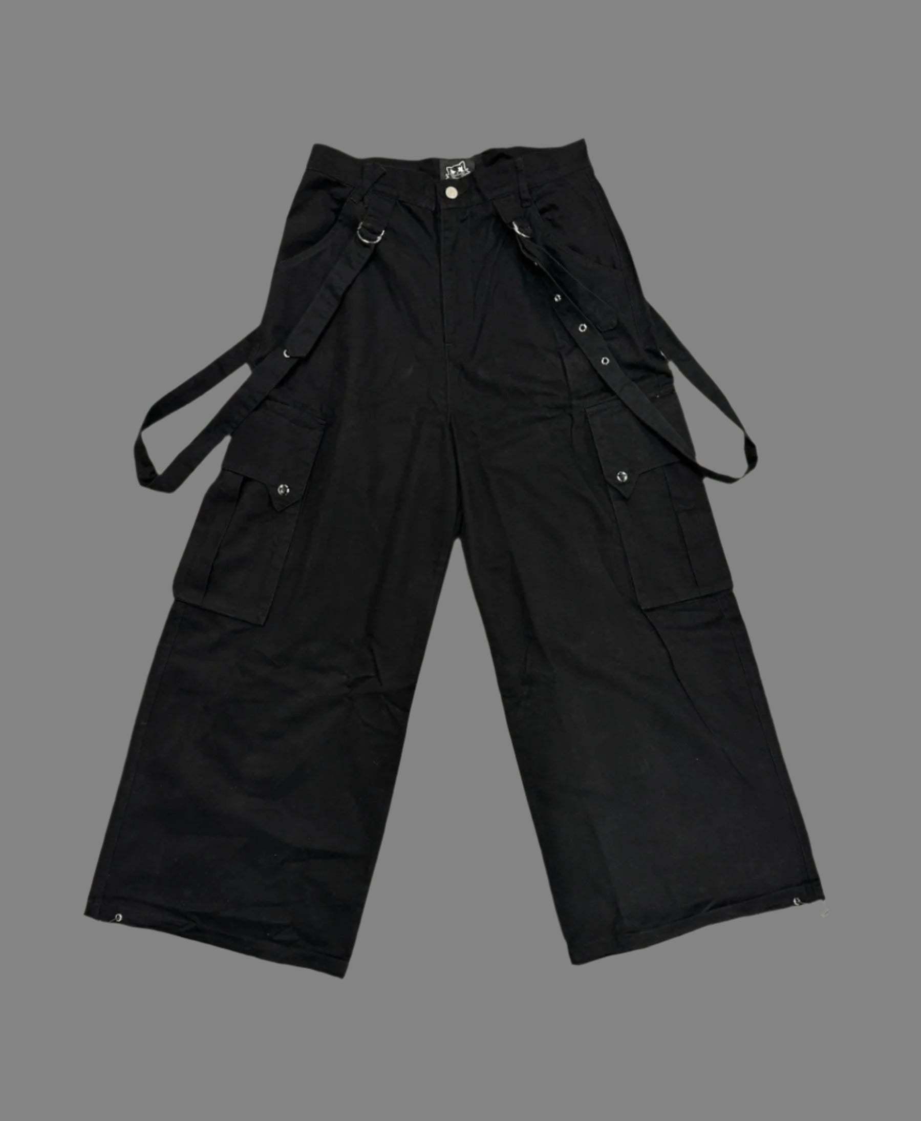 TAIGA STRAP PANTS (BLACK)-IYAMIUIO
