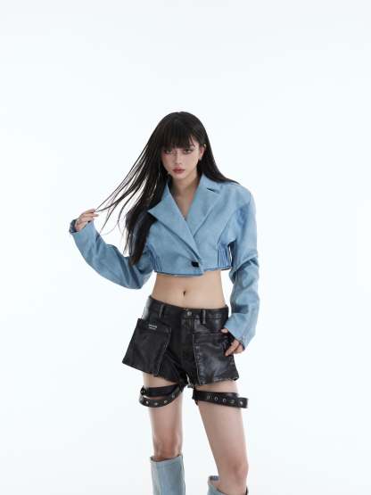 【23s October.】Deconstructed Paneled Detachable Blazer-IYAMIUIO