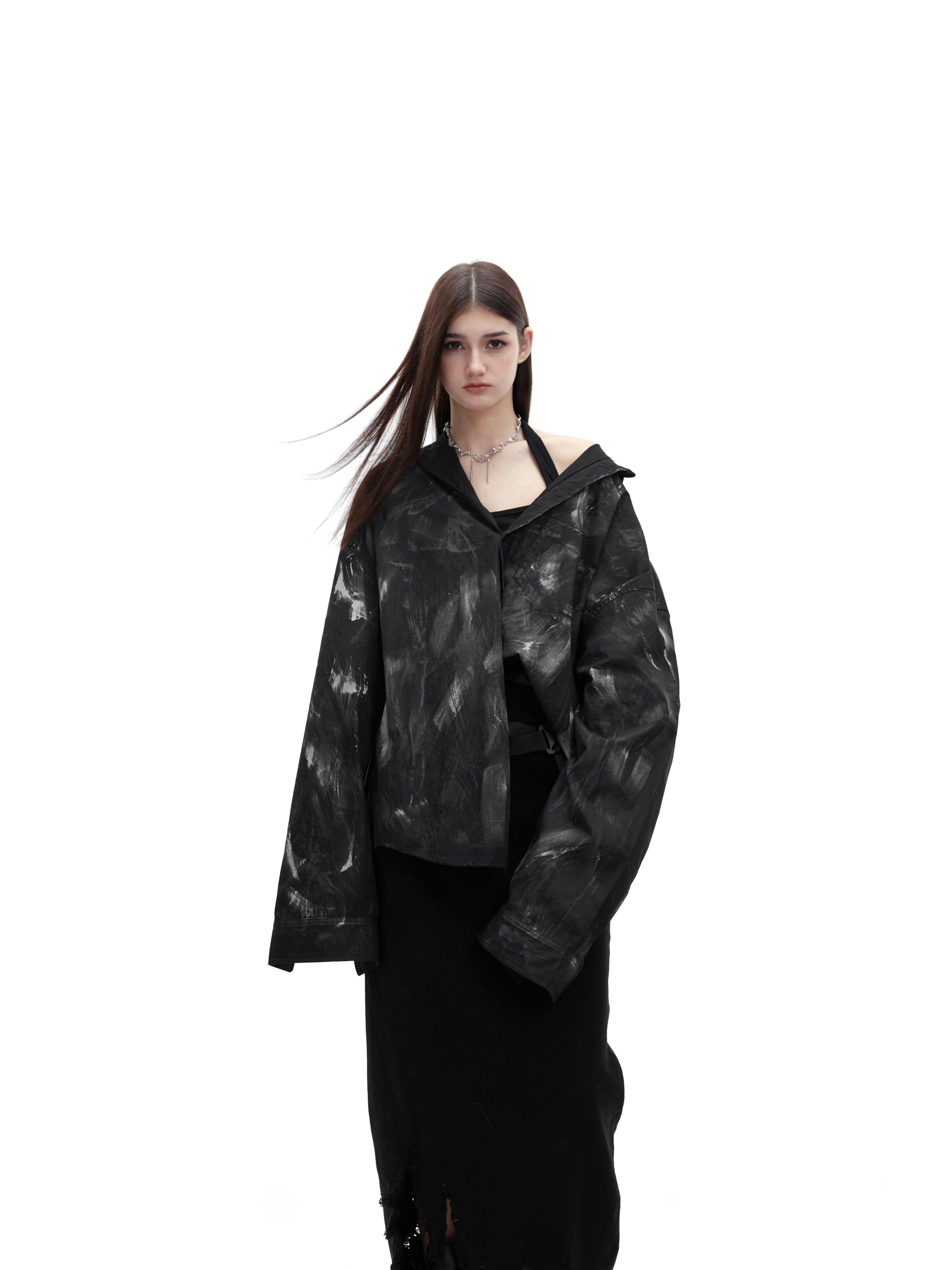 【24s January.】Heavy Brushed Hand Painted Design Shirt-IYAMIUIO