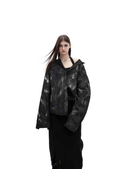 【24s January.】Heavy Brushed Hand Painted Design Shirt-IYAMIUIO