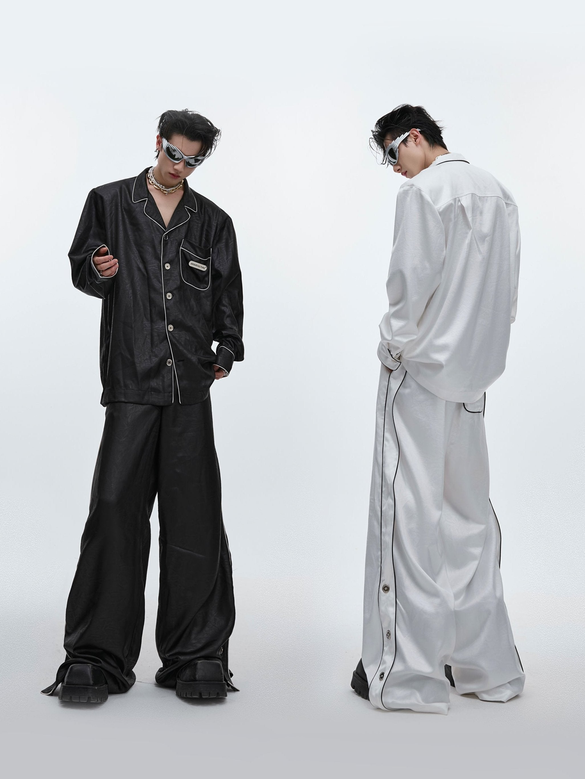 【24s Aug.】High-end Ice Silk Loungewear Pajamas Set-IYAMIUIO