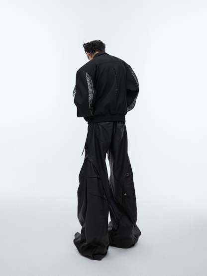 【24s Sep.】Patchwork Sequined Cropped Jacket-IYAMIUIO