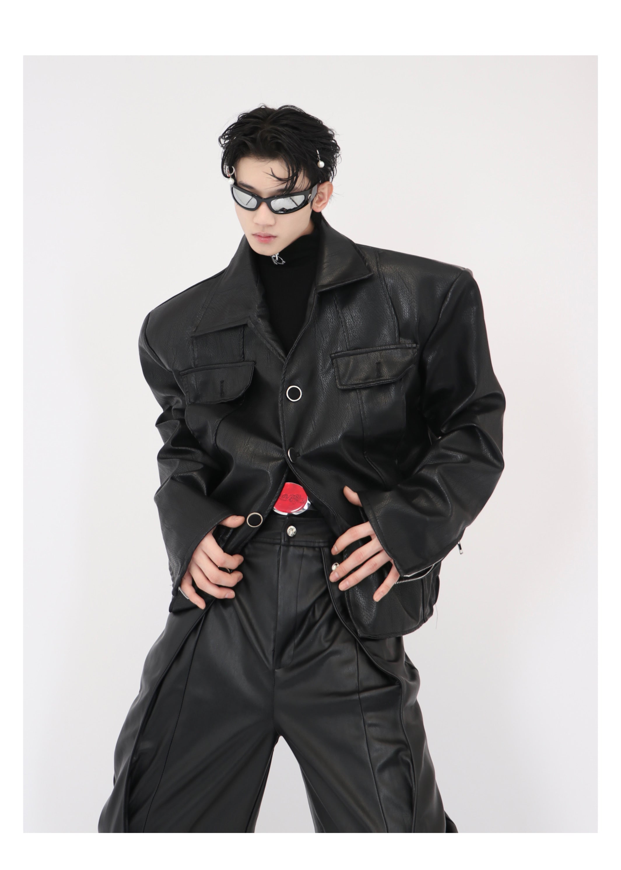 Short Jacket Motorcycle Jacket-IYAMIUIO