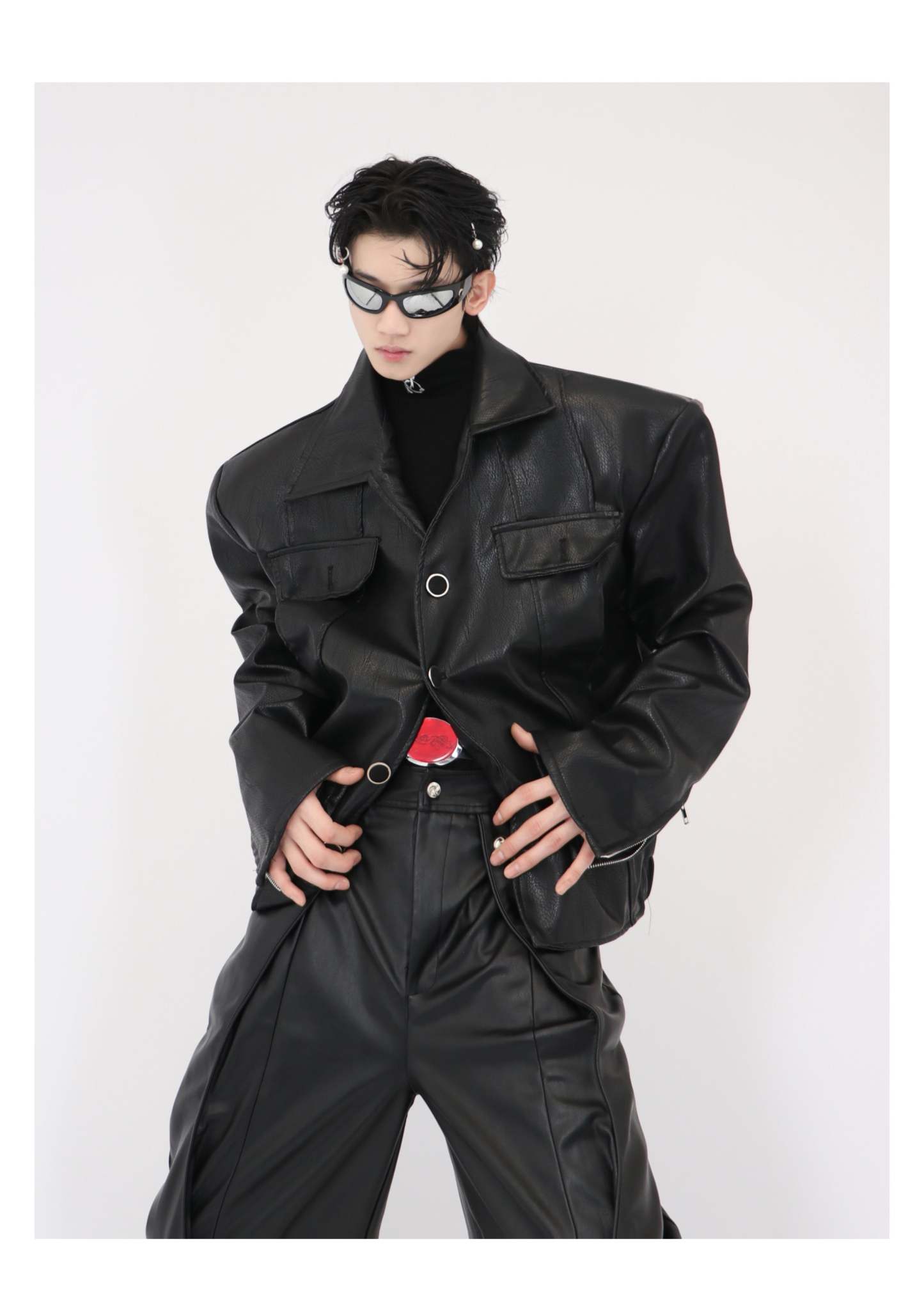 Short Jacket Motorcycle Jacket-IYAMIUIO