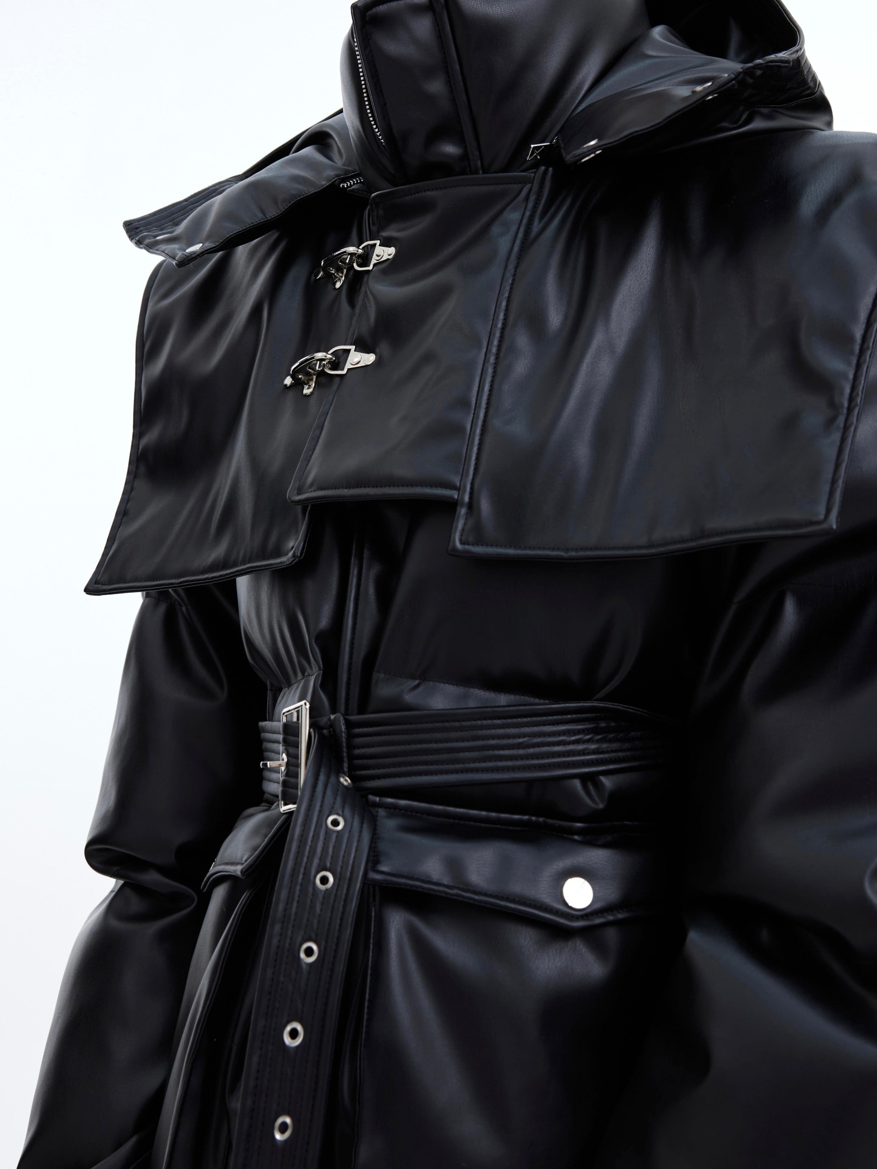 【23s December.】Deconstructed Long Hooded Cotton Jacket-IYAMIUIO