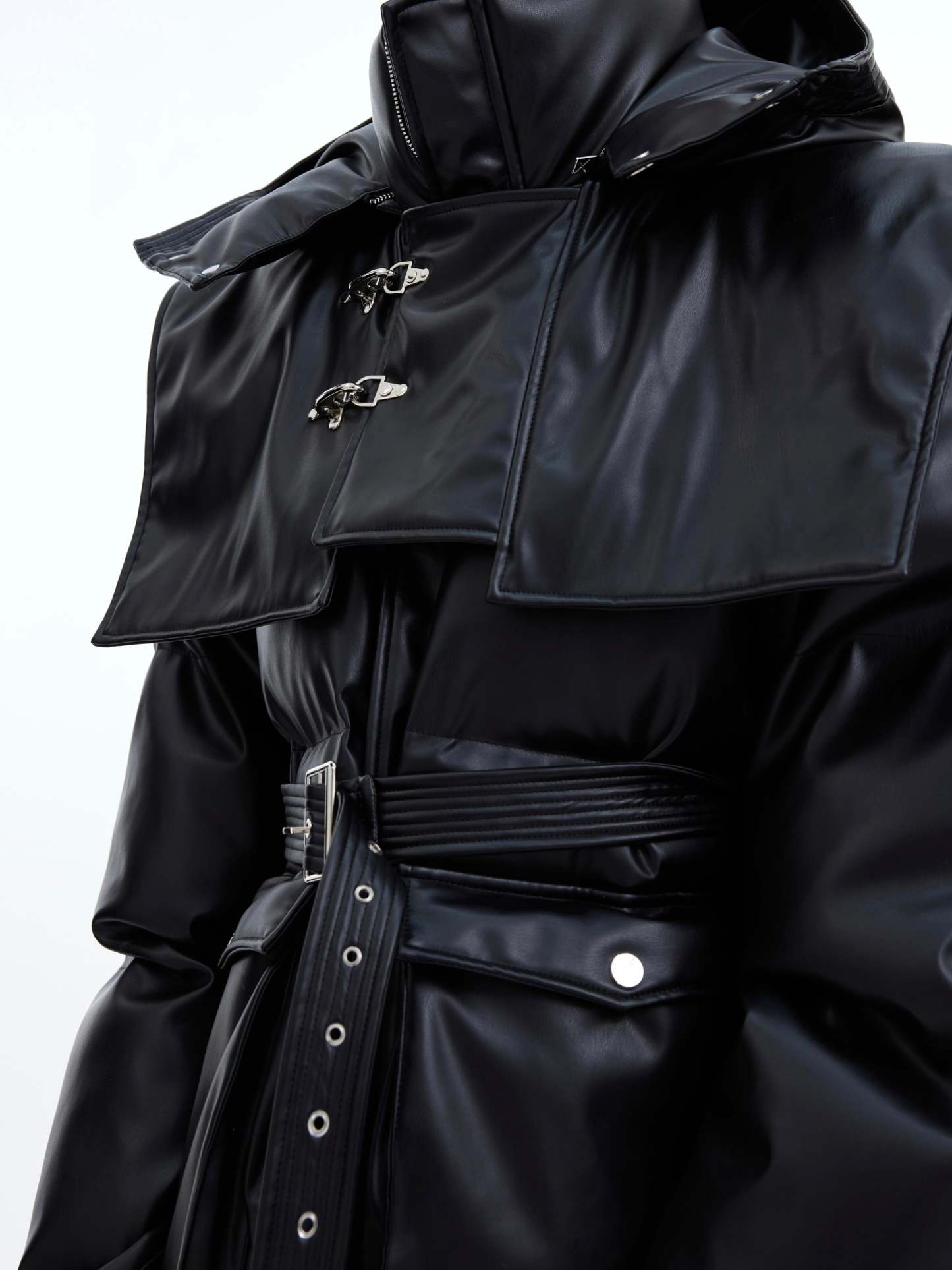 【23s December.】Deconstructed Long Hooded Cotton Jacket-IYAMIUIO