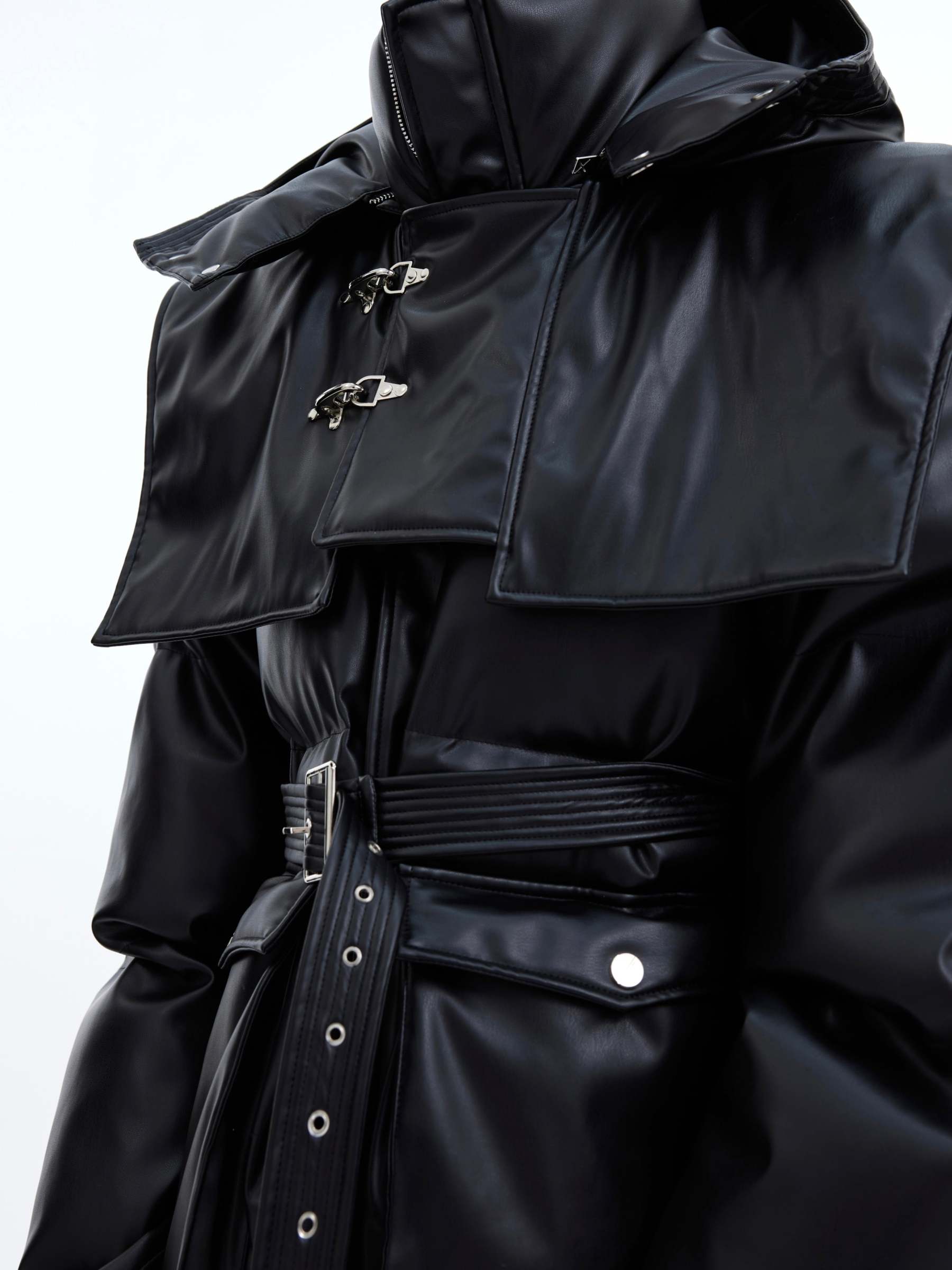 【23s December.】Deconstructed Long Hooded Cotton Jacket-IYAMIUIO