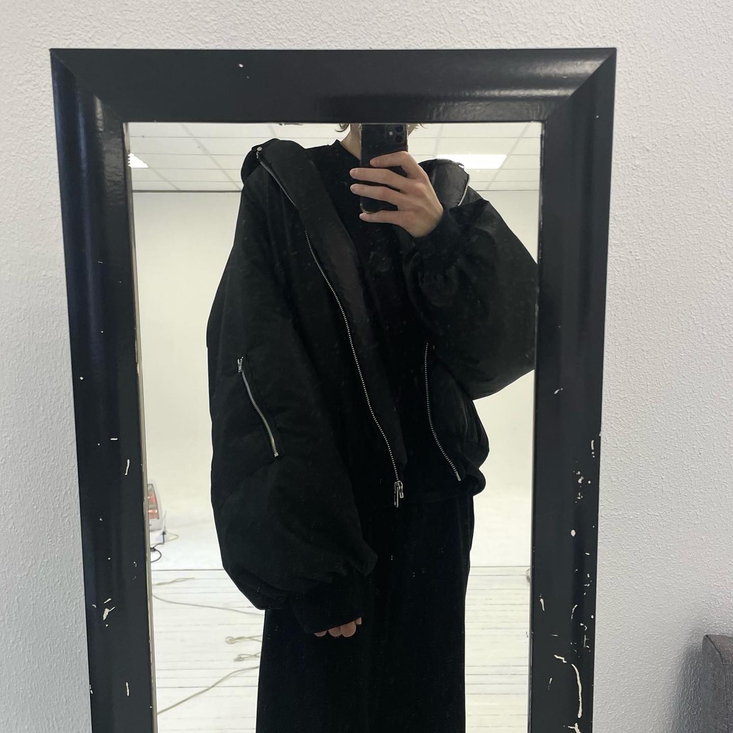 Detachable Hood Bomber Jacket-IYAMIUIO